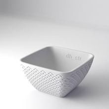 motif 1 bowl home decorative style dimond square pattern 3d print model - Mito3D