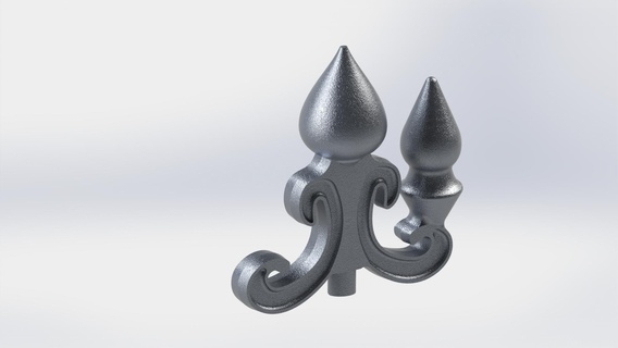 motif aluminium 3d print model - Mito3D