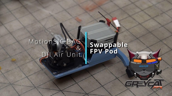 hareketli sırt çantası dji air unit kapsül fpv serbest bırakma rc uçak 3d print model - Mito3D