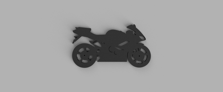moto calada chave anel pingente brinco 3d print model - Mito3D