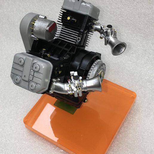 moto guzzi Motor Motorrad Architektur grau gezzi brian 3D print model - Mito3D