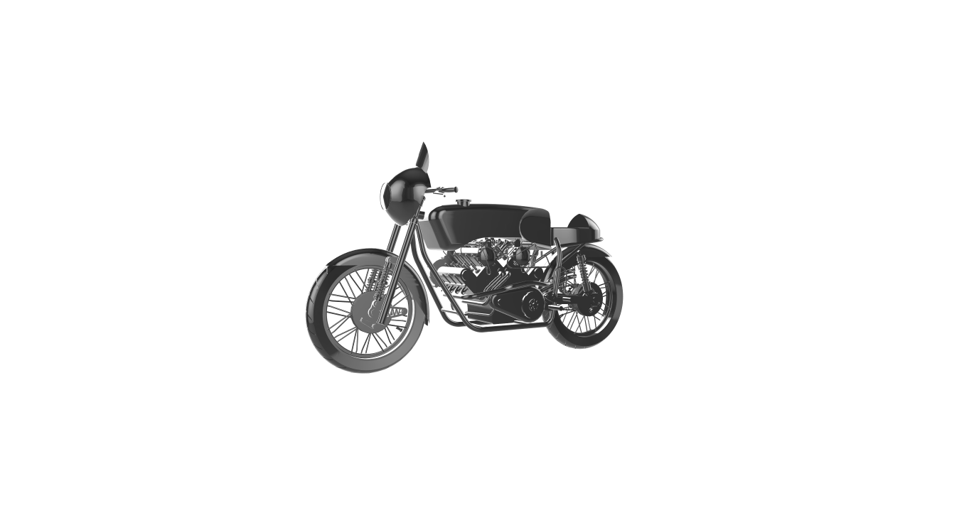 moto Guzzi v8 cafetería corredor motocicleta motor bicicleta motorrad 3D print model - Mito3D