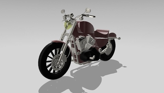 moto Harley Davidson 8831 Arte harley davidson moto motocicleta 3d print model - Mito3D