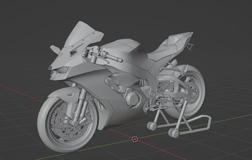moto kawasaki zx 10r zx10r bicicleta vida 3d print model - Mito3D