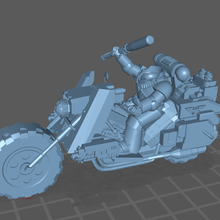 moto mobile guardia impero gioco 40k warhammer spazio marino adeptus astartes motociclo veicolo Corvo ala primaris 3d print model - Mito3D