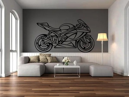 moto svg stl silhouette motociclo adesivi scatola t shirt decorazione regalo 3d print model - Mito3D