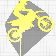 motocross torta toppers 3d print model - Mito3D