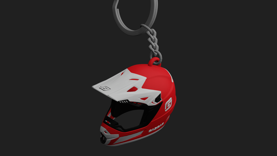 motocross enduro helmet keychain motorcycle gas alpiniestar ktm 3d print model - Mito3D