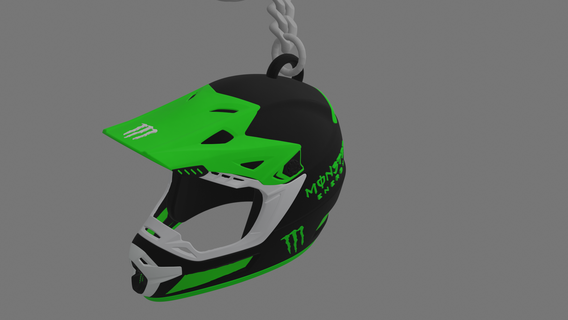 motocross enduro casco llavero motocicleta 3d print model - Mito3D