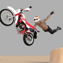 motocross trucs 3 bicyclette motard casque chat costume noir bottes gp superbike fille sexy 3d print model - Mito3D