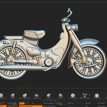 motosiklet honda cup sanat zippo moto 3d print model - Mito3D