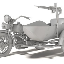 moto rikuo tipo 97 coche vehiculo 3d print model - Mito3D