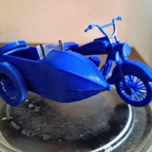 moto sidecar arquitectura modelo juguete Arte 3d print model - Mito3D