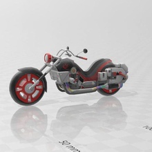 motocicleta a arte dark rider sonic 3d print model - Mito3D