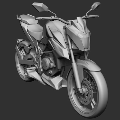 motorcycle - italika vort-x 300 stl vehicle 3d print model - Mito3D