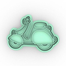 motorcycle - vespa cutter cookie mororcycle cookies cookiecutter cutters cutting stamp biscotti 3d print model - Mito3D