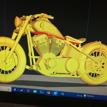 moto bobber harley vari mock-up in miniatura giocattolo veicolo 3d print model - Mito3D
