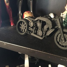 motorcycle bobber art mock-up miniature toy vehicle 3d print model - Mito3D
