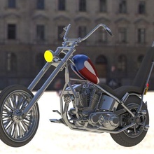 motorcycle chopper ghost rider puzzles assembly detachable motorbike steampunk shopper perseverance lowrider custom wheels functional mechanics davidson evo harley scale model 3d print model - Mito3D