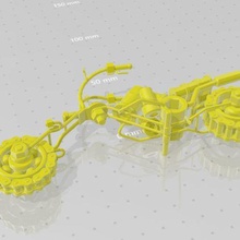 moto chopper a arte 3d print model - Mito3D
