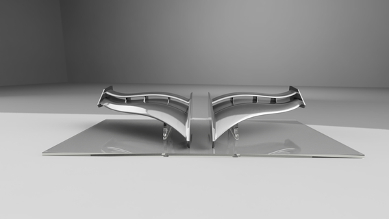 motorcycle e-scooter winglets escooter scooter winglet 3d print model - Mito3D