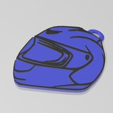 motocicleta capacete chave anel chaveiro motociclista moto 3d print model - Mito3D