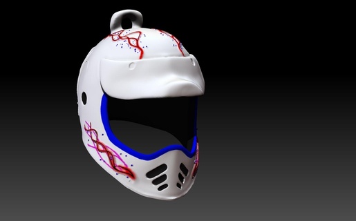 motocicleta capacete chaveiro 3d print model - Mito3D