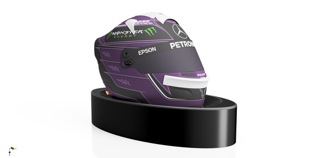 motocicleta capacete manutenção suporte f1 formula1 3d print model - Mito3D