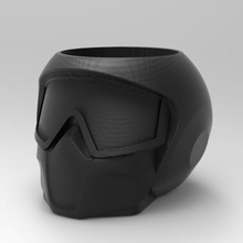 motorcycle helmet pen holder matt home mate penholder raw shark motorbike 3d print model - Mito3D