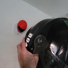motocicleta capacete parede monte 3d print model - Mito3D