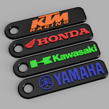 motorcycle keychain set gadget yamaha honda kawasaki ktm dual color 3d print model - Mito3D