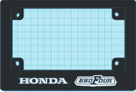 motorcycle license plate frame - honda cb550 four honda honda cb550 honda motorcycle license plate frame motorcycle automotive auto cars vehicle  3d print model - Mito3D