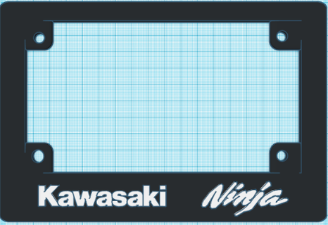 moto Licence assiette Cadre kawasaki ninja automobile auto voitures véhicule 3d print model - Mito3D