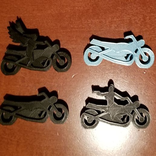 Motorrad-meeples Spiel Spielzeug, Spiel-Zubehör Token tinkercad Motorrad meeples seine Figur Spiel-token cyberpunk gun 3D print model - Mito3D