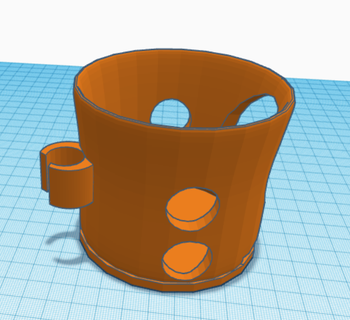 motorcycle mirror cupholder cupholder  3d print model - Mito3D