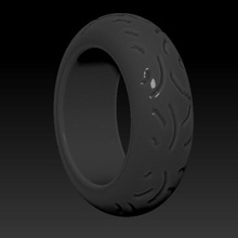 motorcycle rim ring jewellery impressions design art 3d print model - Mito3D