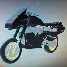moto street hawk gioco mock-up in miniatura giocattolo veicolo 3d print model - Mito3D