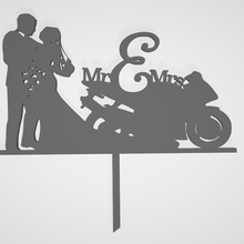 motociclo nozze silhouette 3d print model - Mito3D