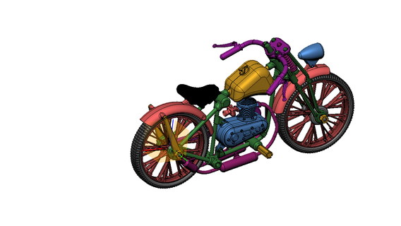 motocyclettes années 30 3d print model - Mito3D