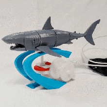 motorizzato squalo gadget in movimento cinetico mare nuoto automi giocattolo arte automa meccanico 3d print model - Mito3D