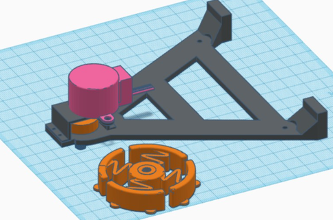 motorisiert Spule Design Filament Halter Unterstützung 3d Drucker Zubehör 3d print model - Mito3D