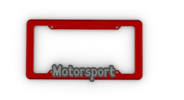 motorsport custom number plate frame 3d print model - Mito3D