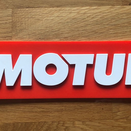 motul plate home garage eye oil driving force deco 3D print model - Mito3D