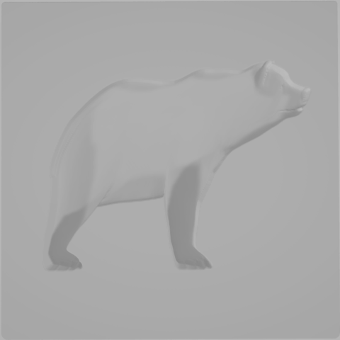 mould low relief bear gadget bears animal mold 3D print model - Mito3D
