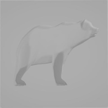 stampo basso rilievo orso gadget orsi animale 3d print model - Mito3D
