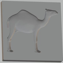 stampo basso rilievo di dromedario gadget cammello animale 3d print model - Mito3D