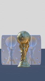 mofo mundo copo arte futebol folga gesso estátua figura réplica 3d print model - Mito3D