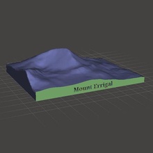 mount errigal topographic map architecture art topography ireland 3d print model - Mito3D