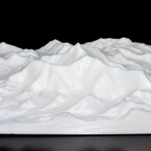 mount everest art models topography mountain map geology geography earth 3d print model - Mito3D