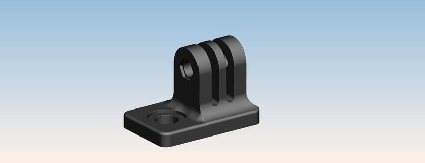 montar gopro 3 negro cámara 3d print model - Mito3D